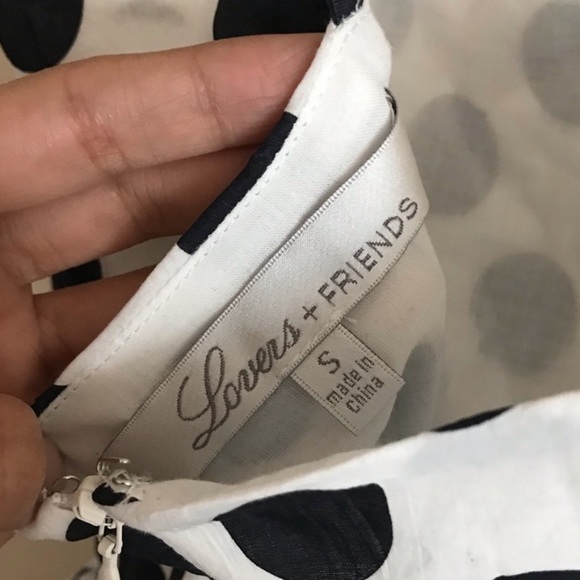 LOVERS + FRIENDS BLACK POLKA DOT RUFFLE DRESS NWOT - Picture 8 of 8